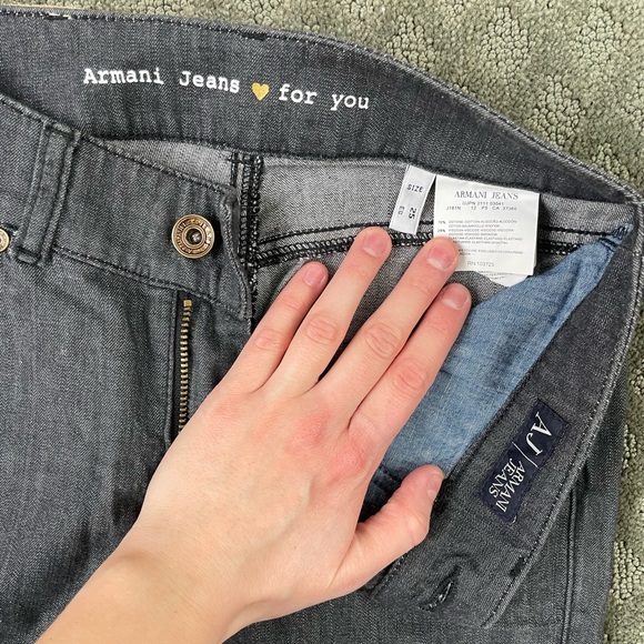 Authentic Emporio Armani dark wash grey jeans - Picture 7 of 9